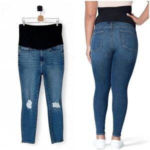 Good American Good Mama Maternity Jeans NWT Distressed Skinny Size: 4/27